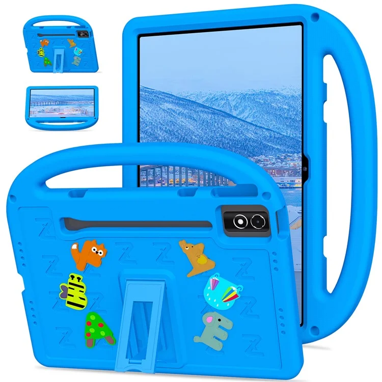 Tablet-Hülle mit Ständer aus EVA + PC mit Schultergurt für Lenovo Tab P12 / Xiaoxin Pad Pro 12.7 (2025) / Xiaoxin Pad Plus 12.7 / Yoga Pad Pro - Blau