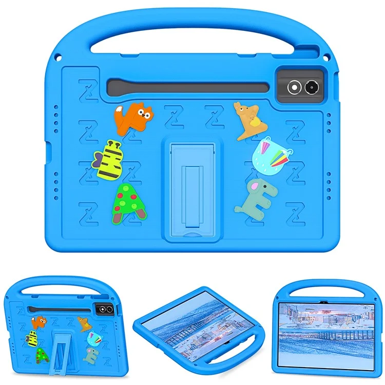 Tablet-Hülle mit Ständer aus EVA + PC mit Schultergurt für Lenovo Tab P12 / Xiaoxin Pad Pro 12.7 (2025) / Xiaoxin Pad Plus 12.7 / Yoga Pad Pro - Blau