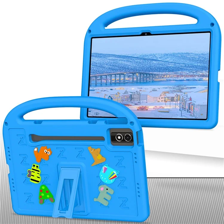 Tablet-Hülle mit Ständer aus EVA + PC mit Schultergurt für Lenovo Tab P12 / Xiaoxin Pad Pro 12.7 (2025) / Xiaoxin Pad Plus 12.7 / Yoga Pad Pro - Blau