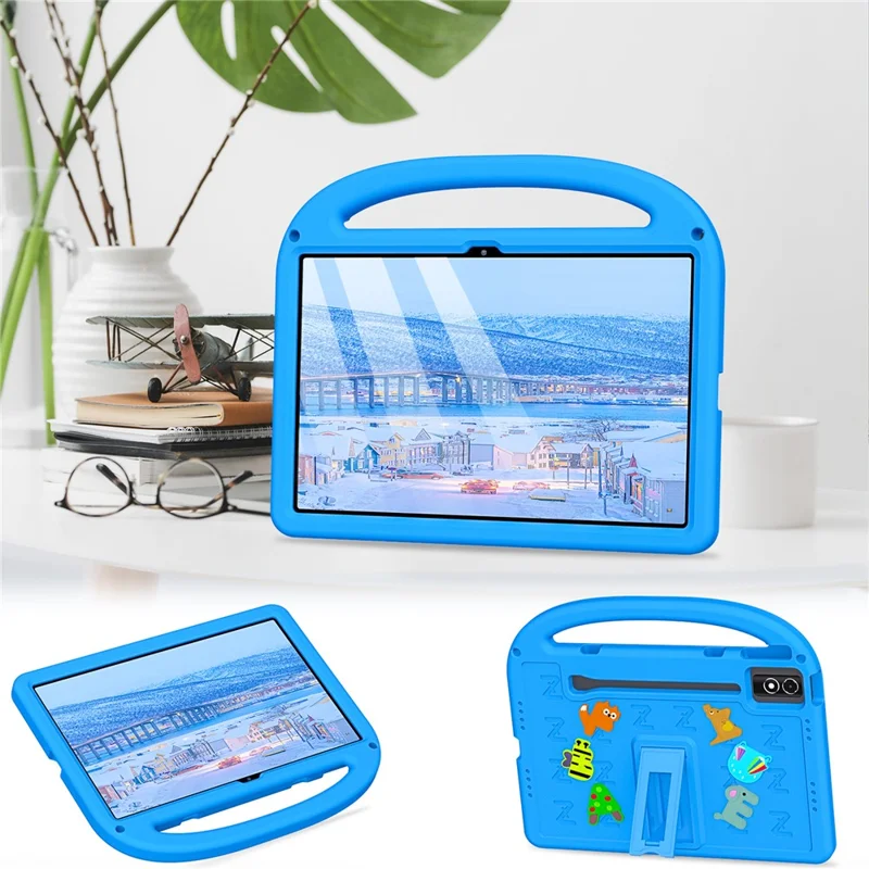 Tablet-Hülle mit Ständer aus EVA + PC mit Schultergurt für Lenovo Tab P12 / Xiaoxin Pad Pro 12.7 (2025) / Xiaoxin Pad Plus 12.7 / Yoga Pad Pro - Blau