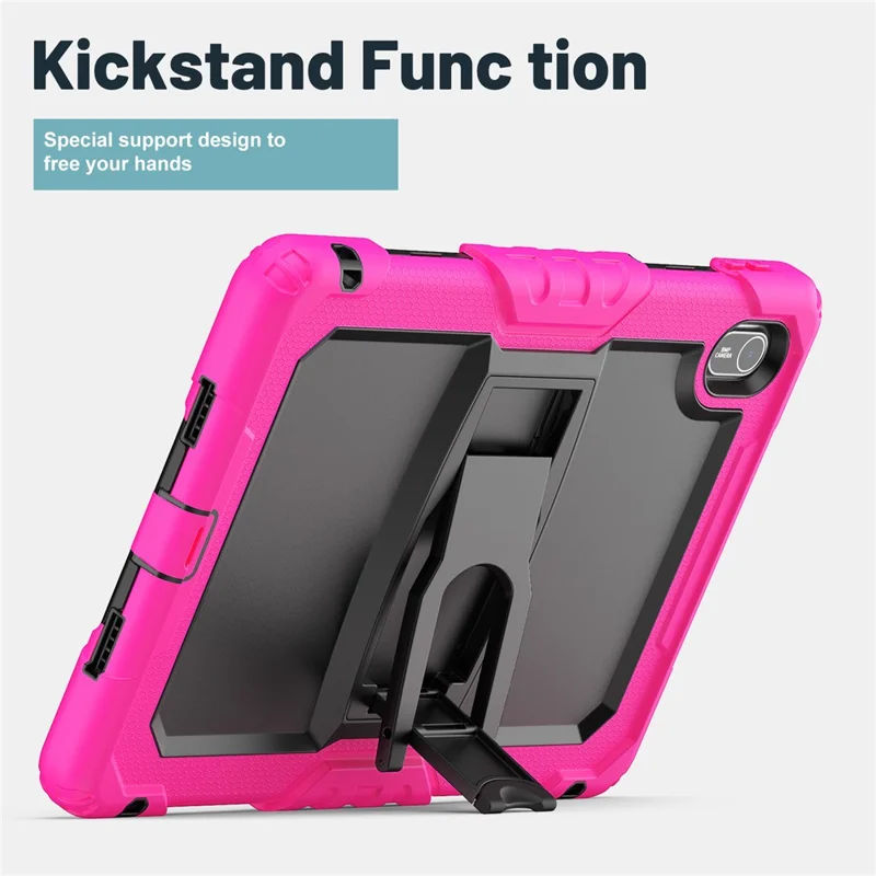 For Huawei MatePad SE 11 Case Kickstand PC + Silicone Shockproof Tablet Cover - Rose
