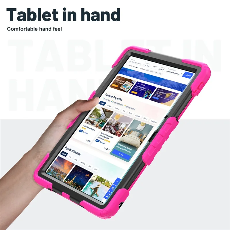 For Huawei MatePad SE 11 Case Kickstand PC + Silicone Shockproof Tablet Cover - Rose