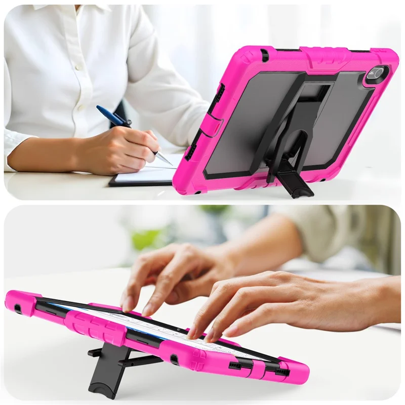 For Huawei MatePad SE 11 Case Kickstand PC + Silicone Shockproof Tablet Cover - Rose