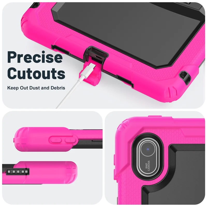 For Huawei MatePad SE 11 Case Kickstand PC + Silicone Shockproof Tablet Cover - Rose