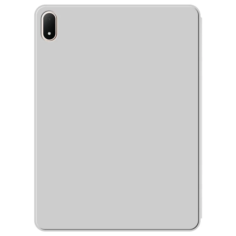 For Oppo Pad 4 Pro Case PU Leather TPU Back Trifold Stand Tablet Cover - Grey