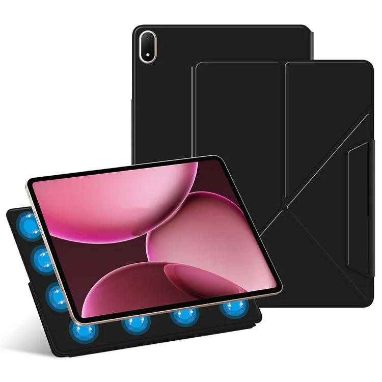Funda de cuero con soporte origami magnético para Xiaomi Pad 7 Cubierta de tableta que se despierta y duerme automáticamente