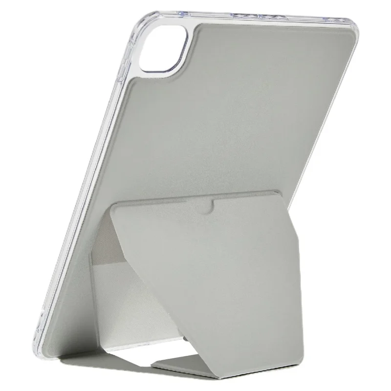 For iPad Pro 11 (2025) / 11 (2024) Case TPU PU Leather Kickstand Tablet Cover - Grey