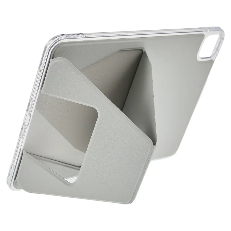 For iPad Pro 11 (2025) / 11 (2024) Case TPU PU Leather Kickstand Tablet Cover - Grey