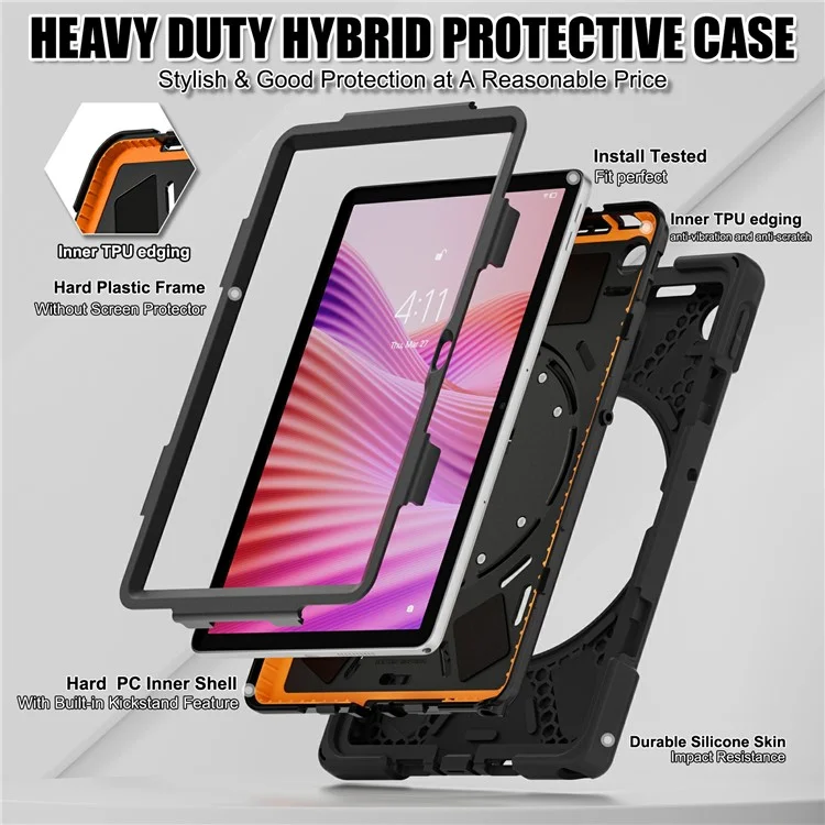 Funda con Soporte para Lenovo Tab 10.1 (2025) TB311XU de PC + Silicona