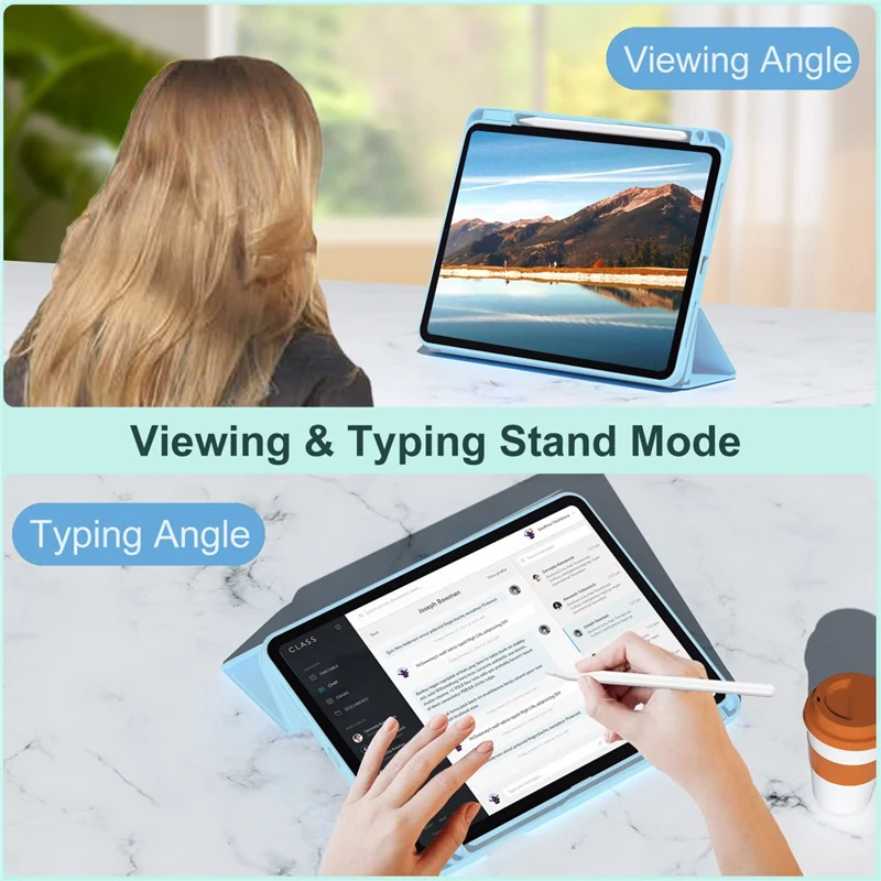 Tablet Case For iPad Air 11 (2025) / (2024) / Air (2022) / (2020) / Pro 11 (2022) / (2021) / (2020) / (2018) , Magnetic Detachable Cover - Blue