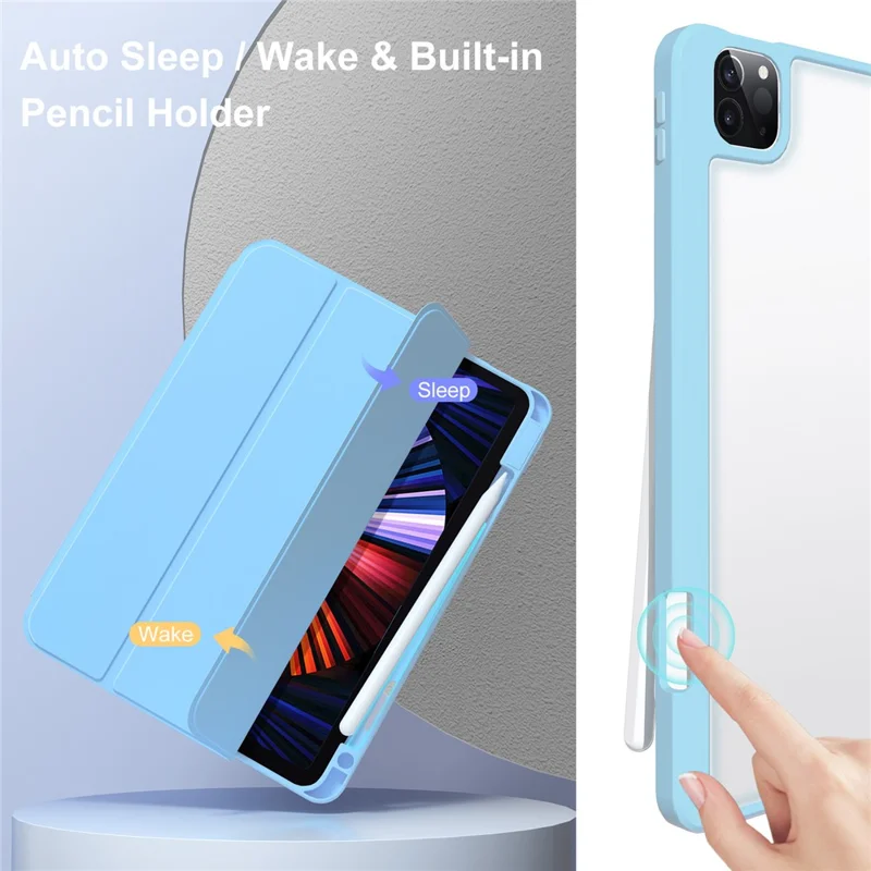 Tablet Case For iPad Air 11 (2025) / (2024) / Air (2022) / (2020) / Pro 11 (2022) / (2021) / (2020) / (2018) , Magnetic Detachable Cover - Blue