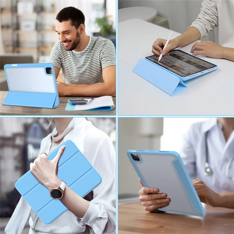 Tablet Case For iPad Air 11 (2025) / (2024) / Air (2022) / (2020) / Pro 11 (2022) / (2021) / (2020) / (2018) , Magnetic Detachable Cover - Blue