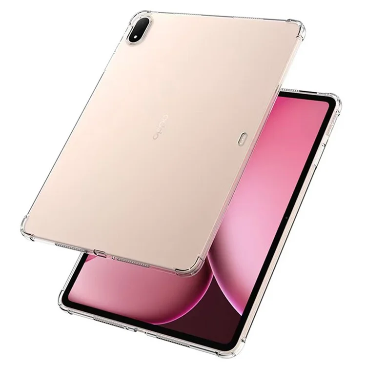 Étui Oppo Pad 4 Pro Protection Antichoc Transparent à Quatre Coins Housse de Tablette en TPU