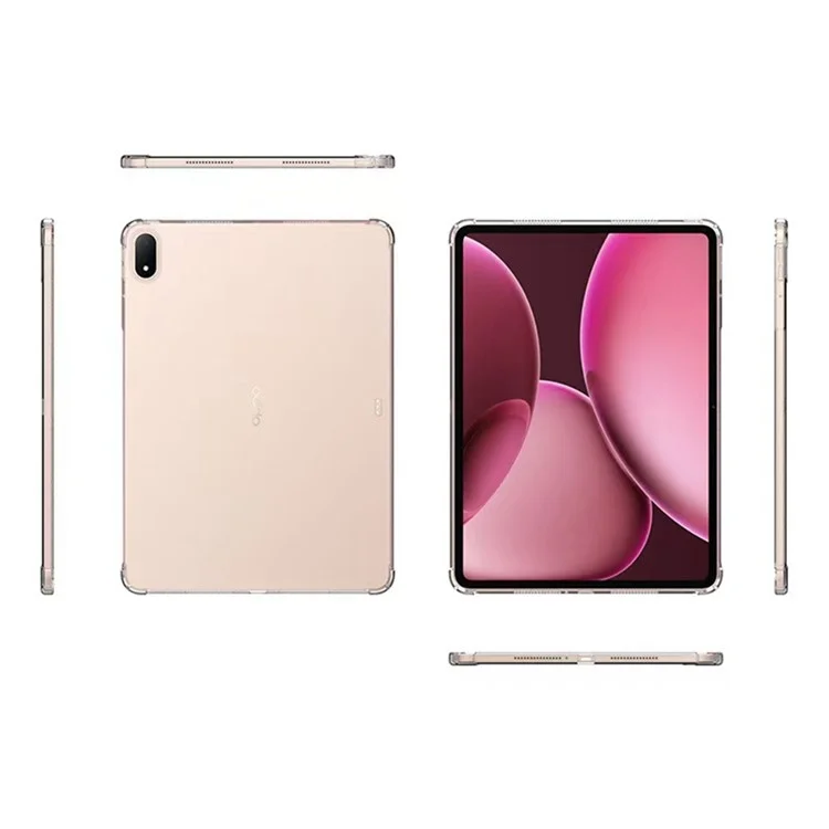 Étui Oppo Pad 4 Pro Protection Antichoc Transparent à Quatre Coins Housse de Tablette en TPU