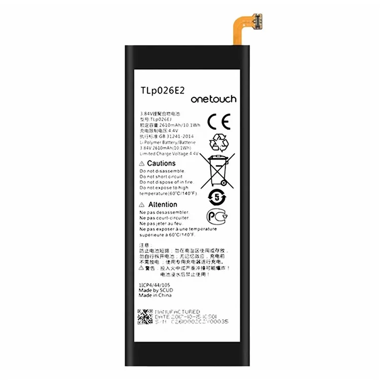 Für Alcatel Onetouch Idol 4 4.40V 2610mAh Li-Polymer Batteriesatz Ersatzteil (Ohne Logo) (Kennung: TLp026E2)