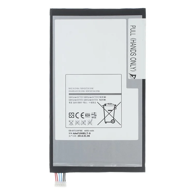 Für Samsung Galaxy Tab 4 8.0 3G T331 3,80V 4450mAh Li-Polymer Akku-Baugruppe (Ohne Logo) (Code: EB-BT330FBE)