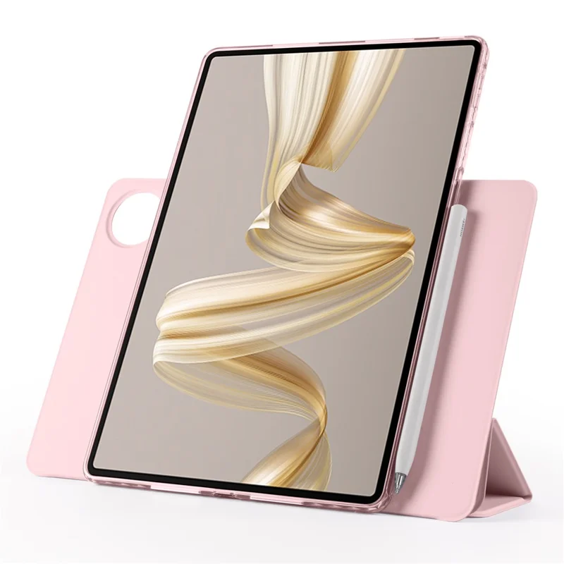 For Huawei MatePad Pro 12.2 (2025) / 12.2 (2024) Case Folding Stand Magnetic Leather Tablet Cover - Pink