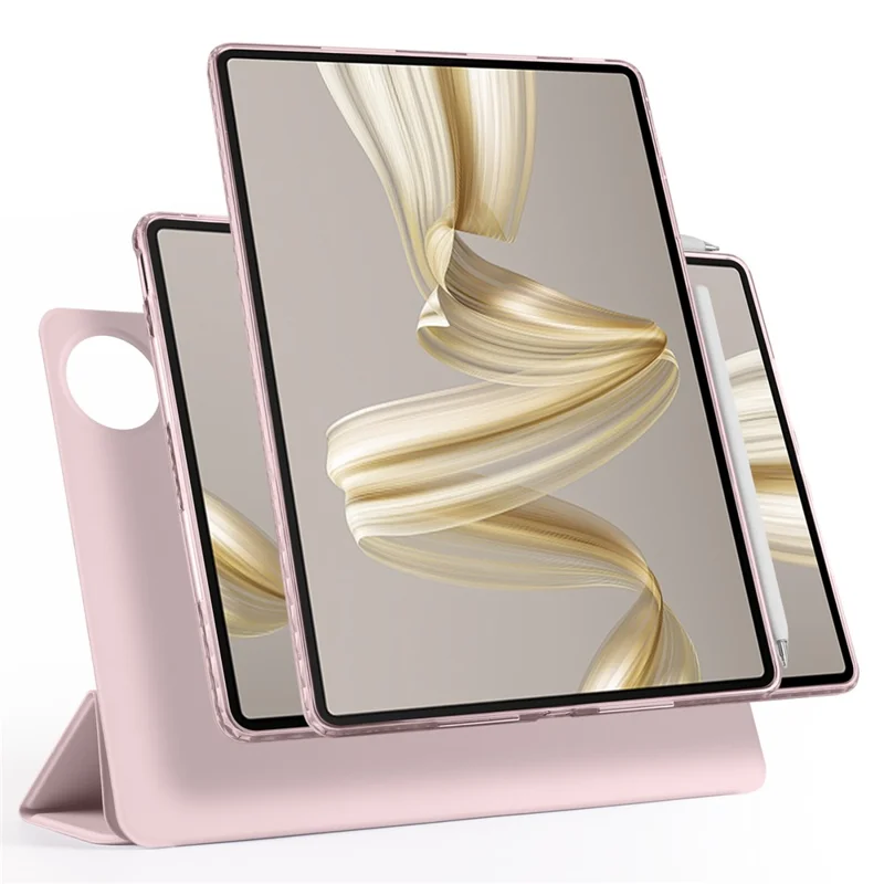 For Huawei MatePad Pro 12.2 (2025) / 12.2 (2024) Case Folding Stand Magnetic Leather Tablet Cover - Pink