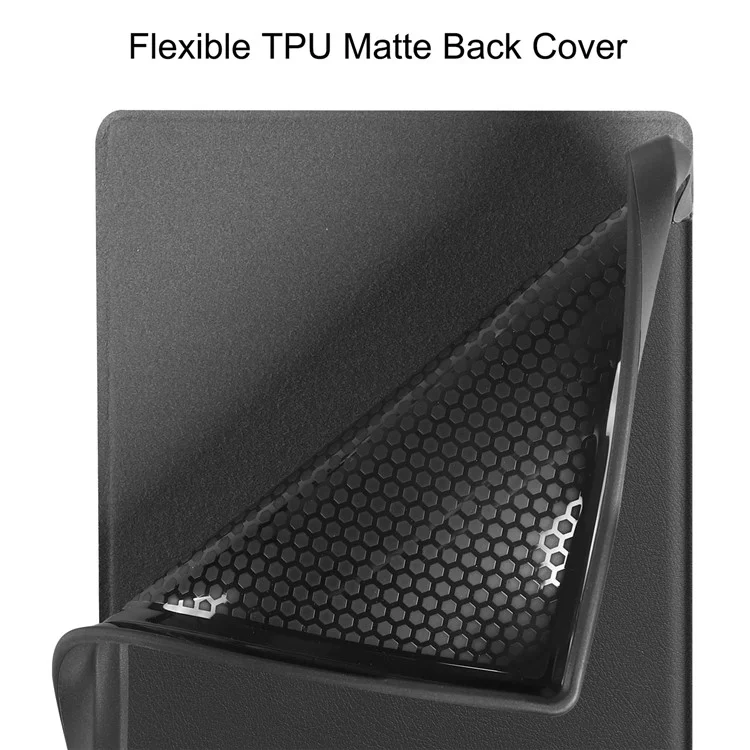 Cover in Pelle PU + TPU per Pocketbook Verse Lite / Verse Pro PB634 / Verse PB629 E-Reader con Apertura/Chiusura Automatica - Nero