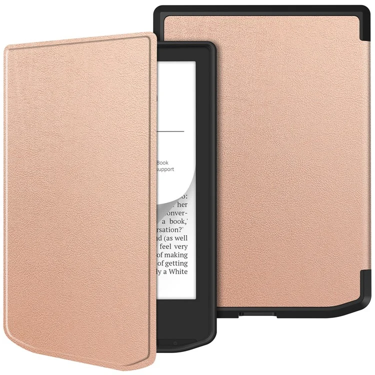 PU Leather + TPU Case For PocketBook Verse Lite  /  Verse Pro PB634  /  Verse PB629 E-Reader Cover Auto Wake  /  Sleep - Rose Gold