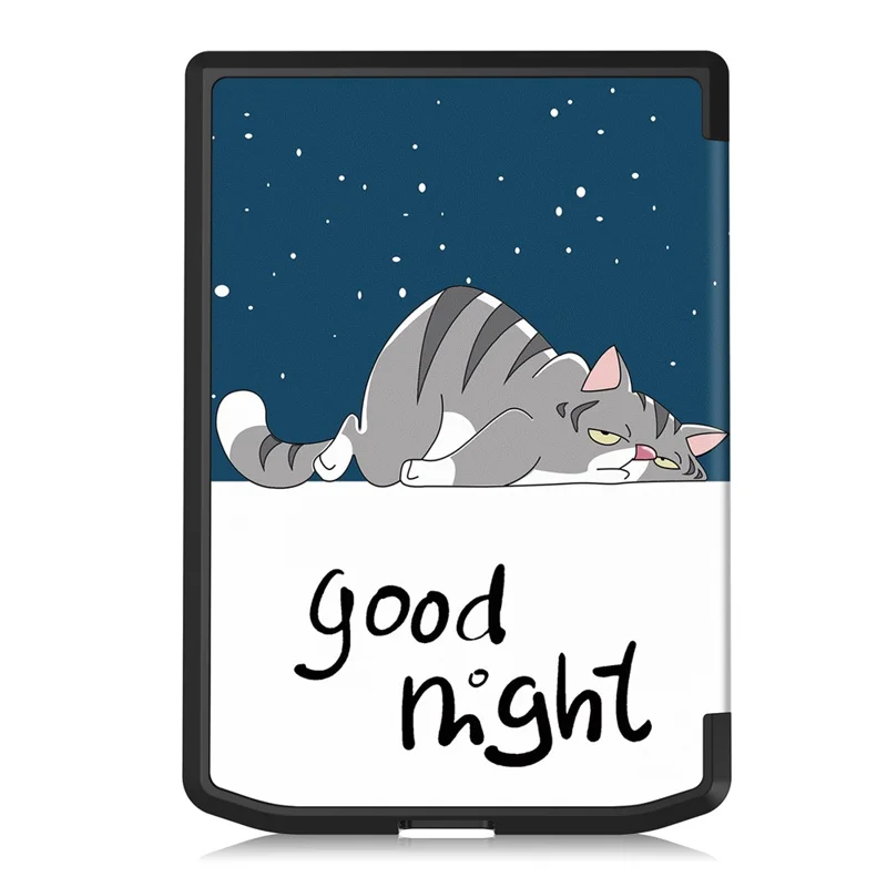 E-Reader Case For PocketBook Verse Lite  /  Verse Pro PB634  /  Verse PB629 Pattern Print TPU + PU Cover - Cat