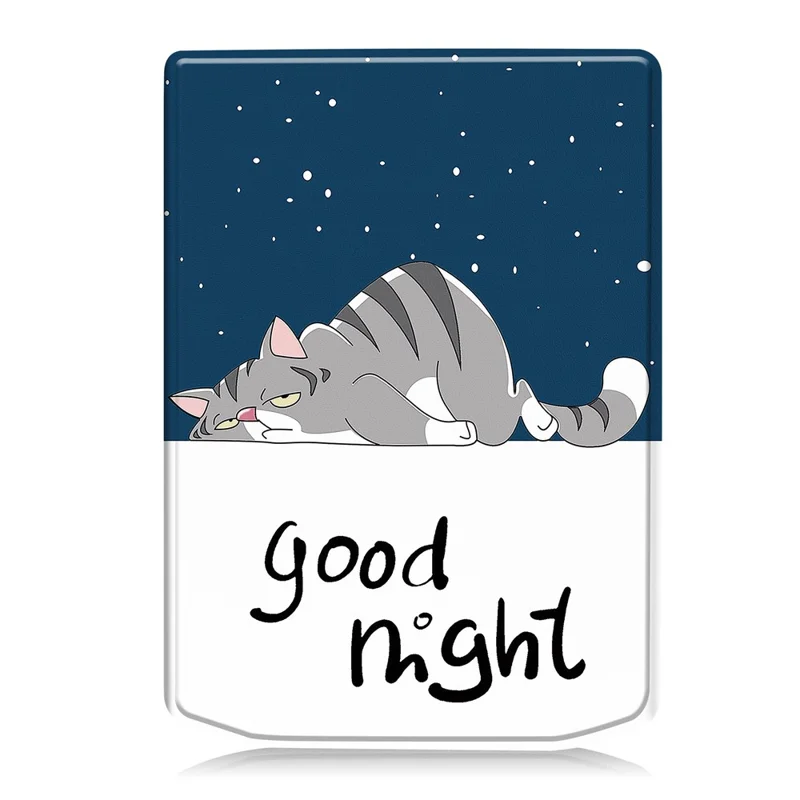 E-Reader Case For PocketBook Verse Lite  /  Verse Pro PB634  /  Verse PB629 Pattern Print TPU + PU Cover - Cat