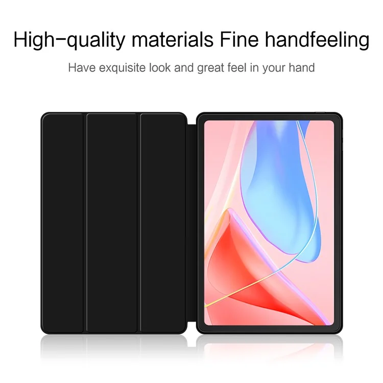 Para Lenovo Tab 10.1 (2025) TB311XU2 / Funda Zhaoyang K10C de piel sintética TPU con soporte plegable de tres posiciones