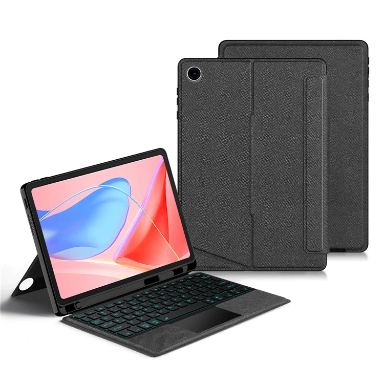 For Lenovo Tab 10.1 (2025) TB311XU2  /  Zhaoyang K10C Leather Case + Bluetooth-Compatible Keyboard with Backlight Trackpad