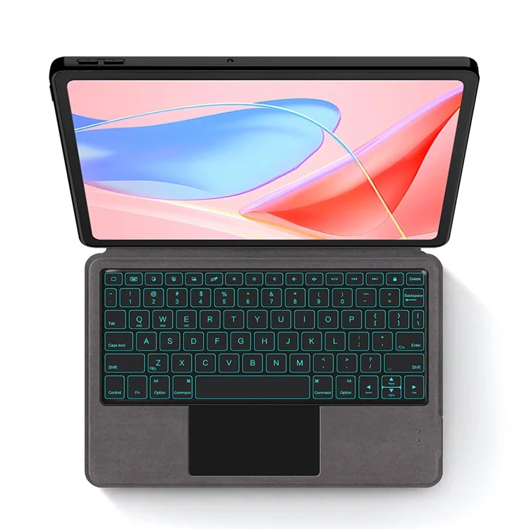 For Lenovo Tab 10.1 (2025) TB311XU2  /  Zhaoyang K10C Leather Case + Touchpad Bluetooth-Compatible Keyboard with Backlit