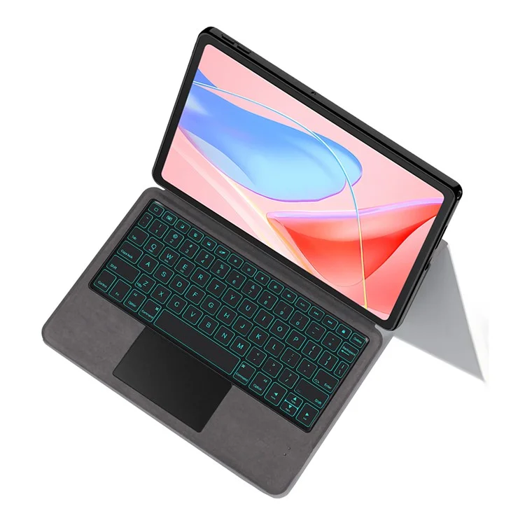 For Lenovo Tab 10.1 (2025) TB311XU2  /  Zhaoyang K10C Leather Case + Touchpad Bluetooth-Compatible Keyboard with Backlit