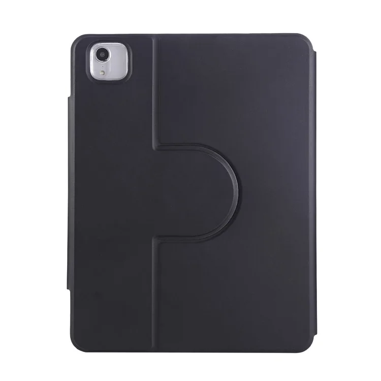 Étui pour iPad (2025) / 10,9 (2022) avec Support Rotatif Magnétique Détachable en Acrylique + Cuir - Noir
