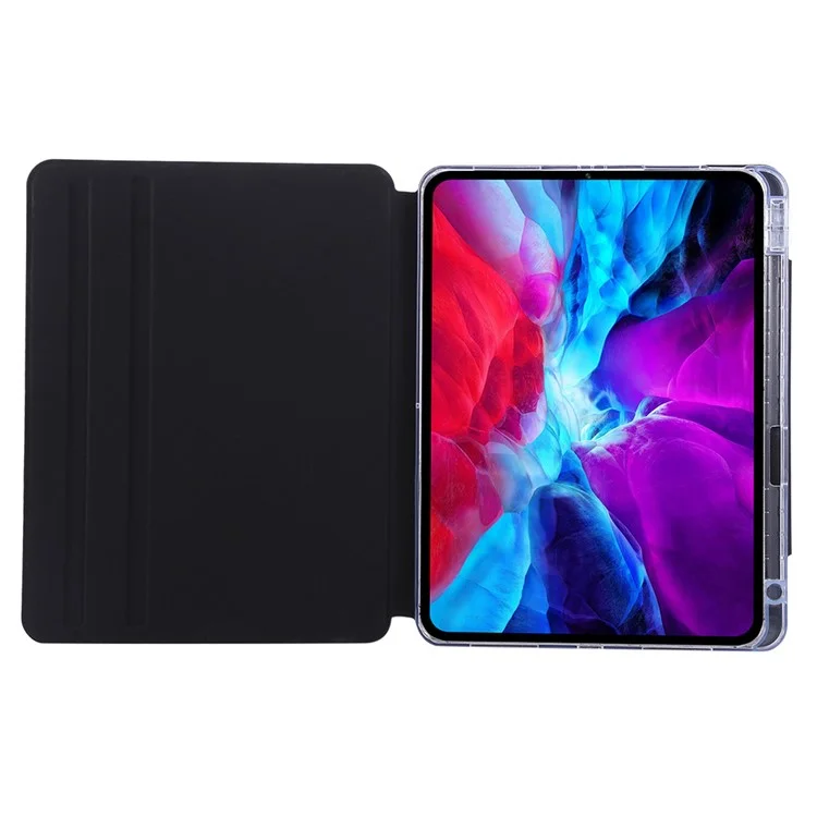 Étui pour iPad (2025) / 10,9 (2022) avec Support Rotatif Magnétique Détachable en Acrylique + Cuir - Noir