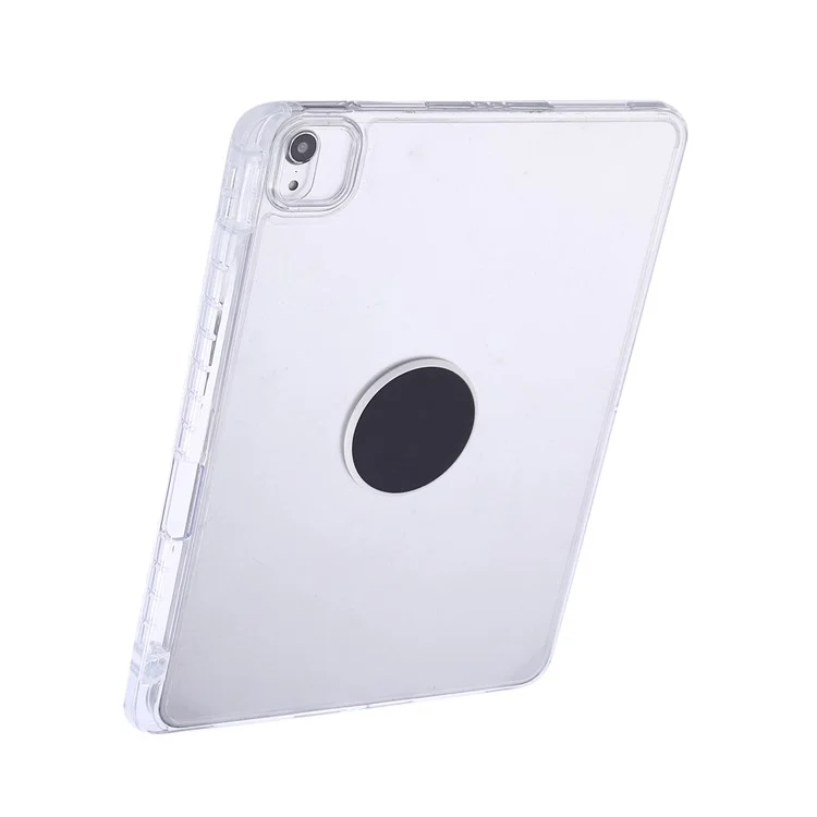 Étui pour iPad (2025) / 10,9 (2022) avec Support Rotatif Magnétique Détachable en Acrylique + Cuir - Noir