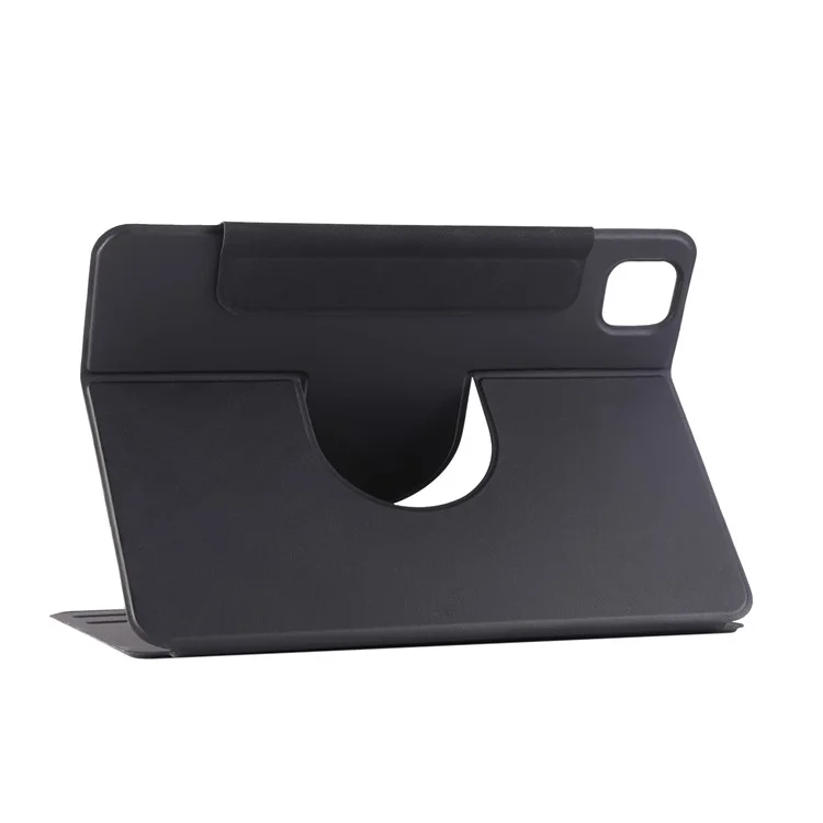 Étui pour iPad (2025) / 10,9 (2022) avec Support Rotatif Magnétique Détachable en Acrylique + Cuir - Noir