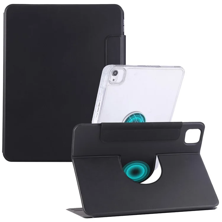 Tablet-Hülle für iPad Air 11 (2025) / (2024) / Air (2022) / (2020) / Pro 11 (2022) / (2020) / (2018) Magnetische abnehmbare rotierende Ständer-Schutzhülle - Schwarz