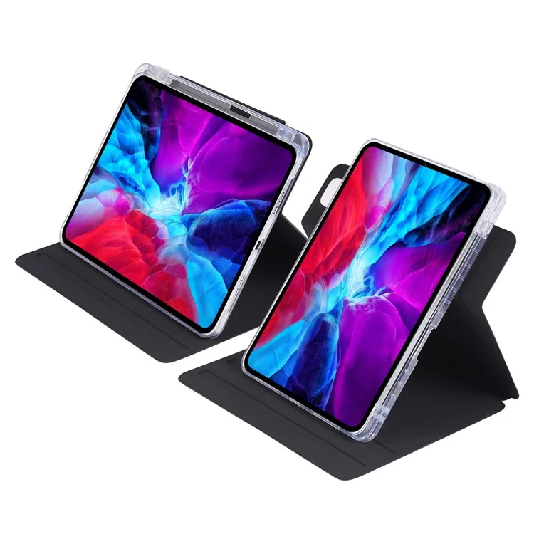 Tablet-Hülle für iPad Air 11 (2025) / (2024) / Air (2022) / (2020) / Pro 11 (2022) / (2020) / (2018) Magnetische abnehmbare rotierende Ständer-Schutzhülle - Schwarz
