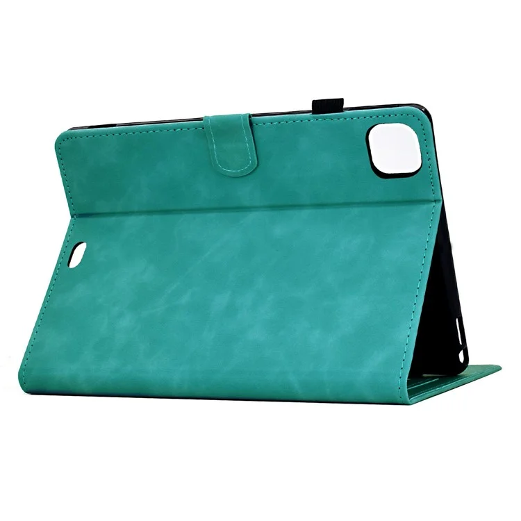 Étui en cuir pour iPad Air 11 (2025) / (2024) / Air (2022) / (2020) / Pro 11 (2022) / (2021) / (2020) / (2018) Housse de tablette Mandala avec emplacements pour cartes - Bleu bébé