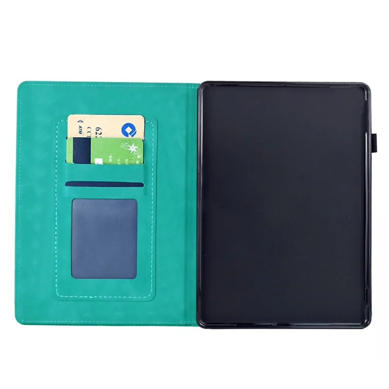 Leather Case For Amazon Kindle Paperwhite 4 (2018) / 3 (2015) / 2 (2015) / Paperwhite (2015) Mandala Imprinted Tablet Cover with Card Slots - Baby Blue