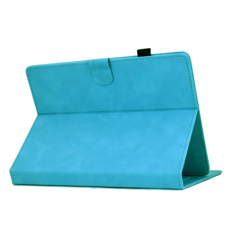 Universal 7 inch Tablet Case Mandala Imprinted Leather Tablet Cover with Card Slots - Sky Blue