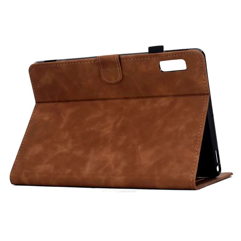 For Lenovo Tab M9 TB-310FU Case Mandala Imprinted Leather Tablet Cover with Card Slots - Brown