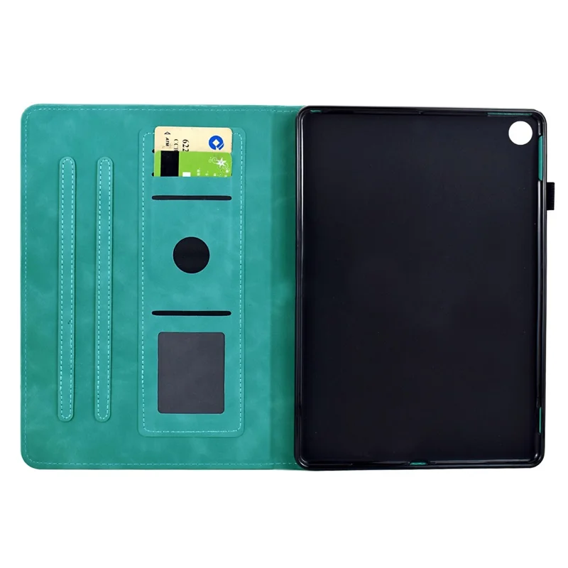 For Lenovo Tab M10 (Gen 3) Case Mandala Imprinted Leather Tablet Cover with Card Slots - Baby Blue