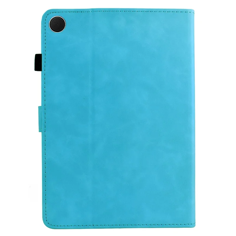 For Samsung Galaxy Tab A8 10.5 (2021) X200 / X205 Case Mandala Imprinted Leather Tablet Cover with Card Slots - Sky Blue
