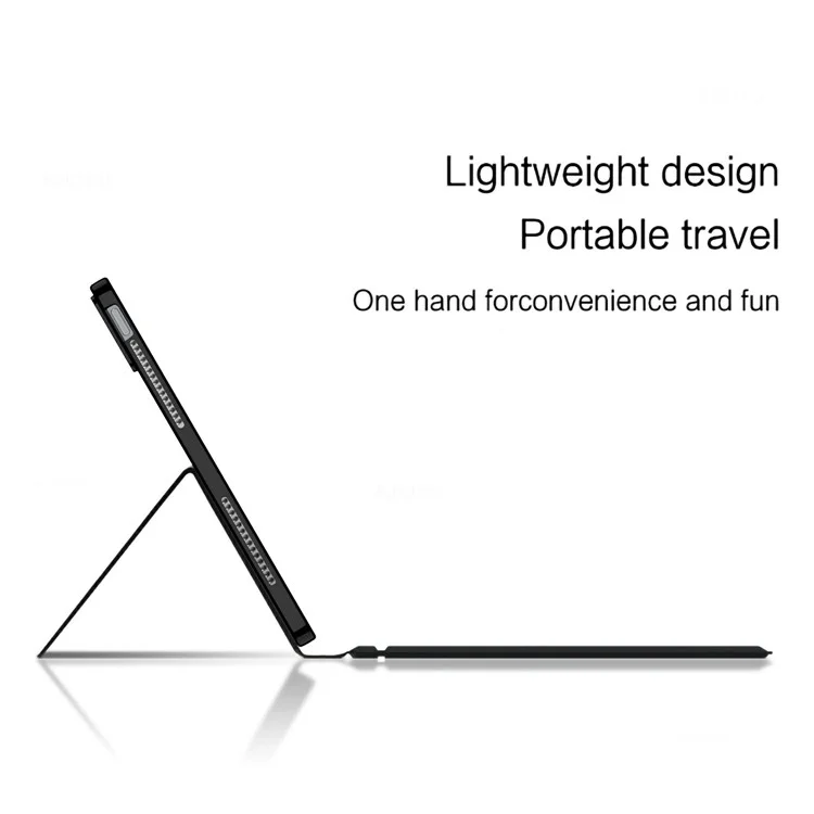 For Lenovo Yoga Pad Pro Leather Case + Touchpad Bluetooth-Compatible Keyboard with Backlit