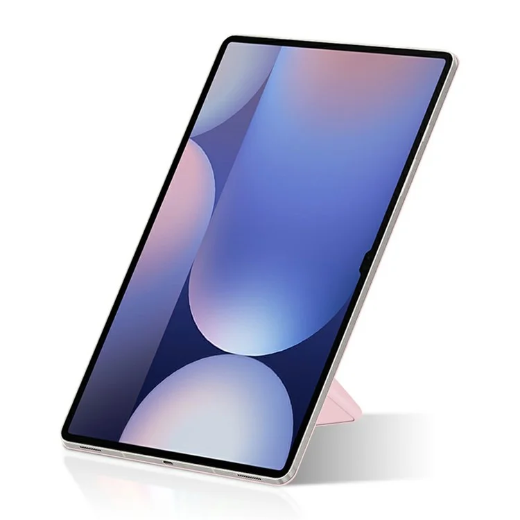 Capa para Samsung Galaxy Tab S8 Ultra Estojo Origami Suporte em Couro PU Capa Magnética para Tablet - Rosa