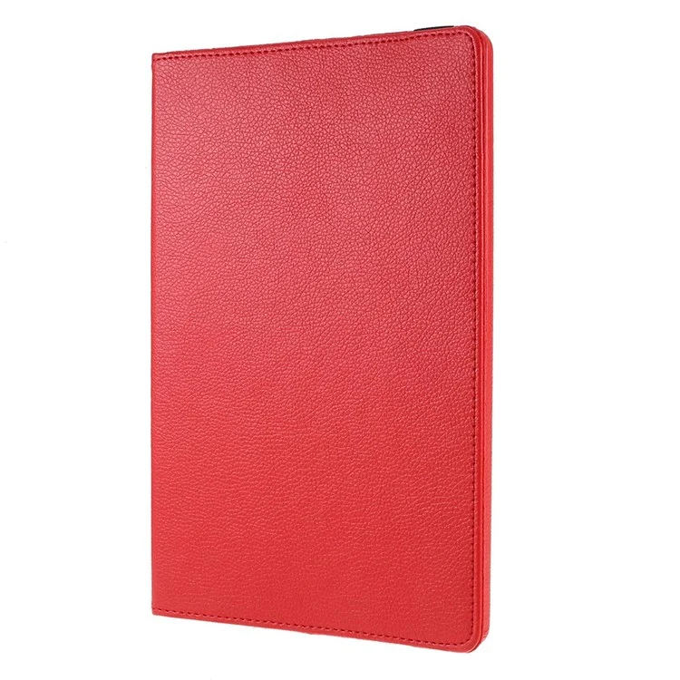 Étui pour Samsung Galaxy Tab S10 FE+ avec Support Rotatif en Cuir PU + Coque de Tablette PC avec Bande Élastique - Rouge