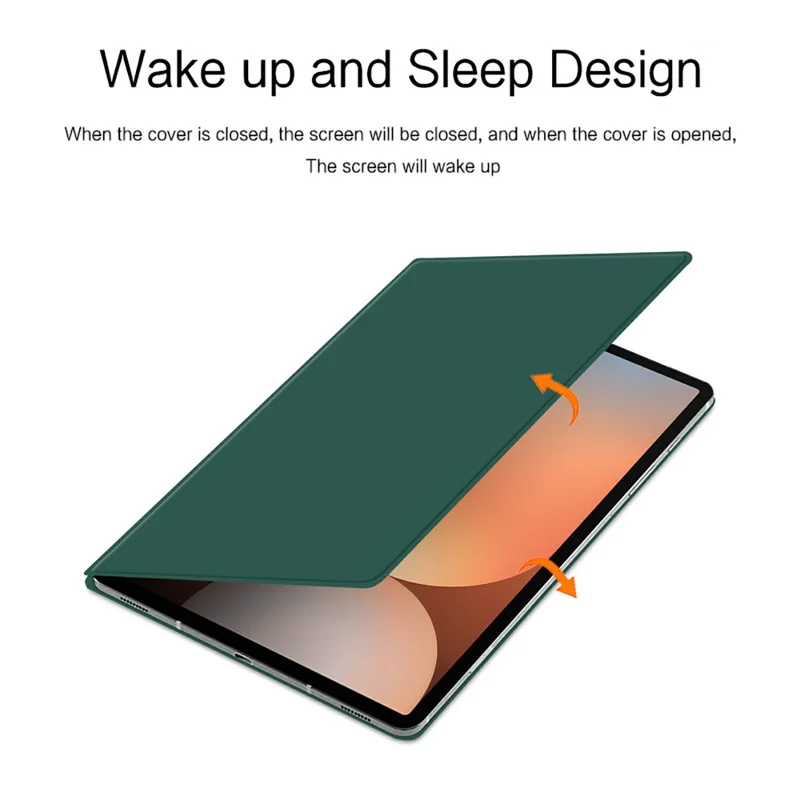 For Samsung Galaxy Tab S10+ Case Stand Magnetic Leather Tablet Cover with Auto Sleep  /  Wake - Green