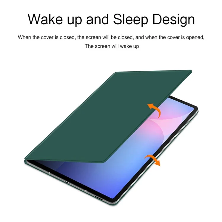For Samsung Galaxy Tab S10 FE+ Case Stand Magnetic Leather Tablet Cover with Auto Sleep / Wake - Green
