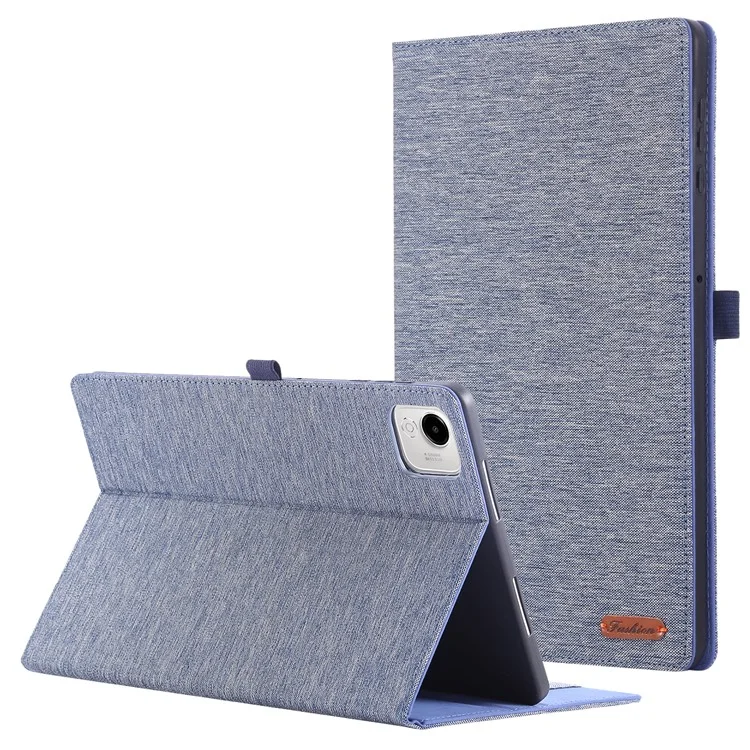 For Honor Pad X9a Lederhülle mit Kartenfach, Stoffstruktur und Ständer - Blau