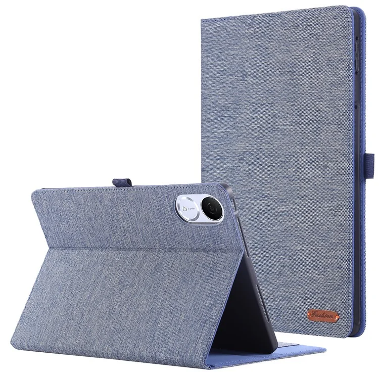 Étui en cuir pour tablette For Honor GT / Pad V9 avec support et porte-cartes - Texture en tissu - Bleu