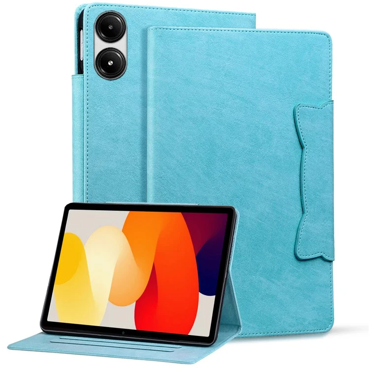 Funda de Cuero con Cierre de Hebilla de Gato para Xiaomi Redmi Pad SE - Azul Bebé